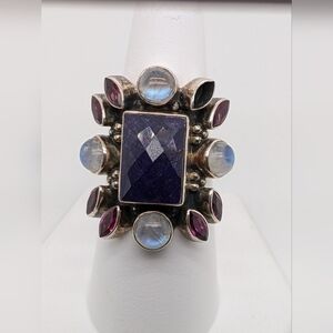 Fabulous Nicky Butler Sterling Silver Multi-Stone Ring